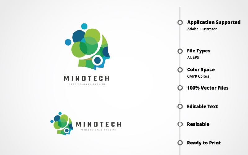 Mind Technology Logo Template