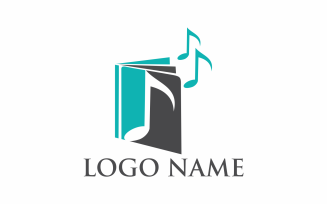 Music Book line Logo Template