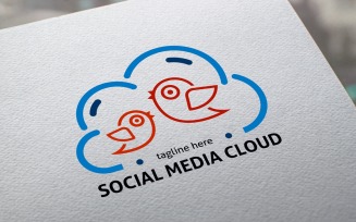 Social Media Cloud Logo Template