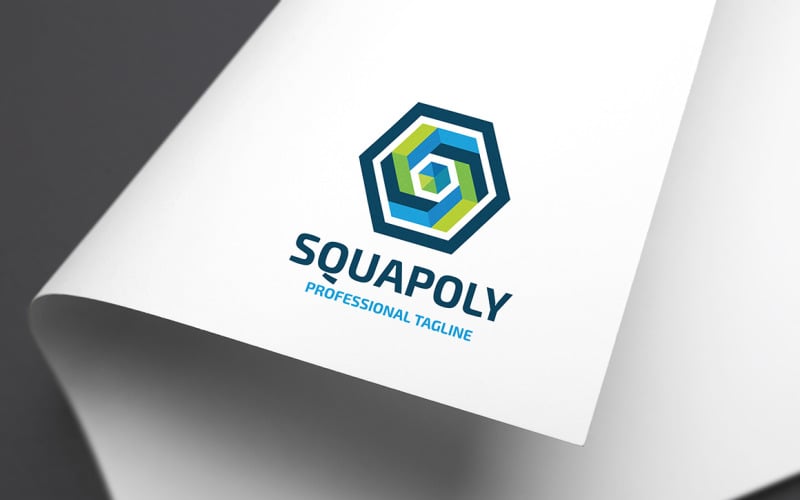 Squapoly Letter S Logo Template