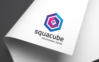 Square Cube Logo Template