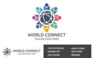 World Connect v2 Logo Template