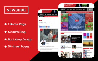 NewsHub Landing Page PSD Template