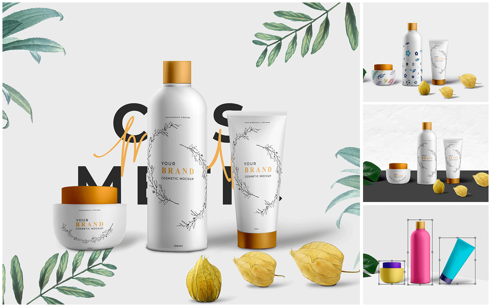 Produktowy mockup Cosmetics Set #151641