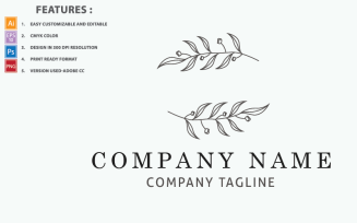 Famine Leaves Vector Design Logo Template