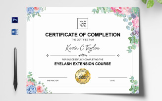 Mix Colors Floral Certificate Template