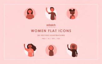 Women Illustrations Set - Vector Image