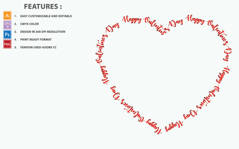 Valentine Day Heart Vector Design - Illustration