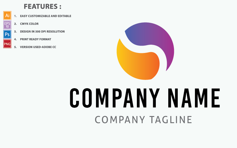 Simple Circle Company Vector Design Logo Template