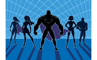Superhero Team 2 - Illustration