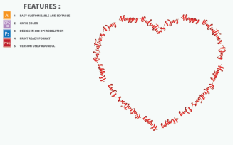 Valentine Day Heart Vector Design - Illustration