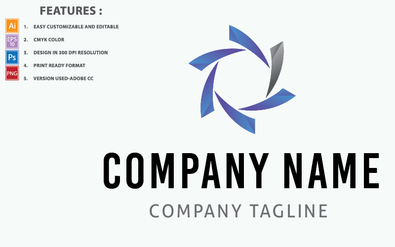 Creative Icon IT Company Vector Design Logo Template