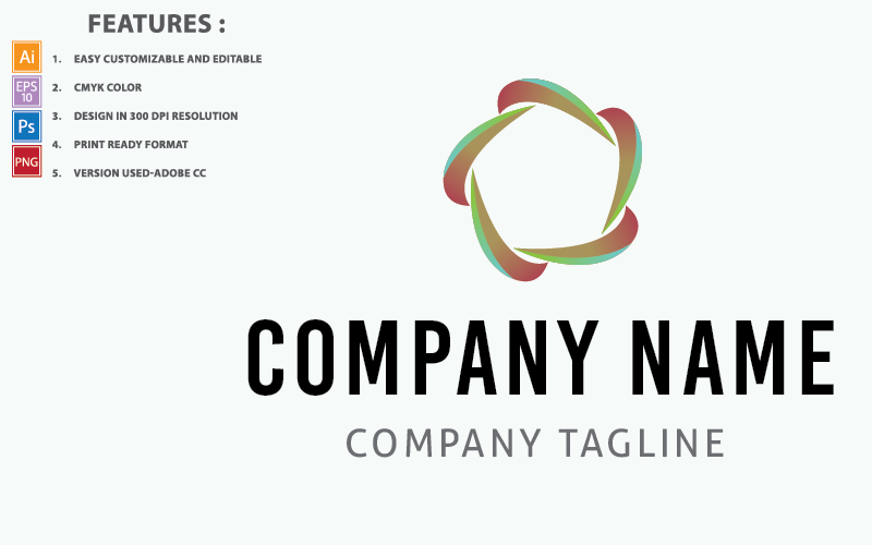 Creative Icon Software and IT Company Vector Design Logo Template