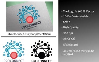 Pro Connect Logo Logo Template