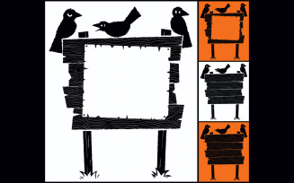 Sign and Crows - Illustration