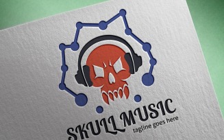 Skull Music Logo Template