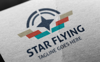 Star Flying Logo Template