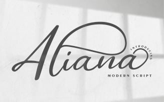 Aliana | Modern Cursive Font