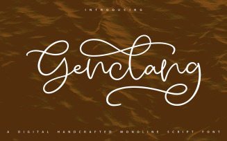 Genclang | Handcrafted Monoline Cursive Font