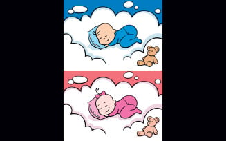 Sleeping Baby - Illustration