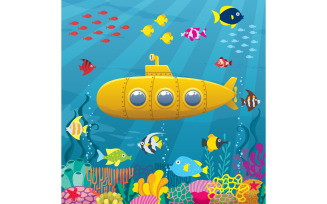 Submarine Background - Illustration