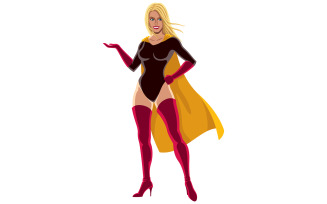 Superheroine Presenting - Illustration