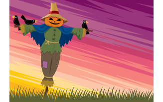 Scarecrow Background 2 - Illustration