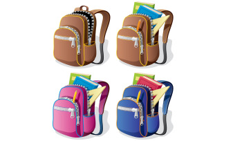 School Backpack - Illustration