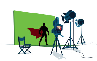 Superhero Movie Set - Illustration