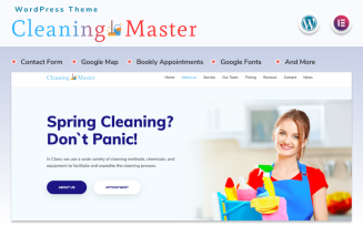 Cleaning Master - Landing page with Blog WordPress Theme