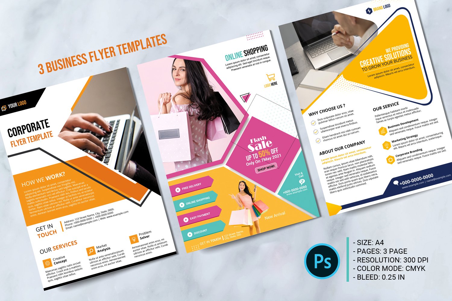 Unternehmensidentität Vorlage namens "Business Flyer" #152210