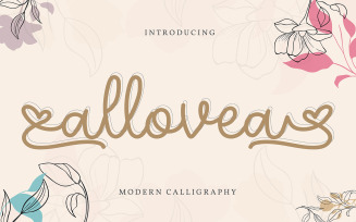 Allovea | Modern Calligraphy Font
