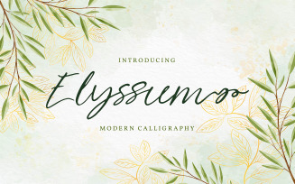 Elyssum | Modern Calligraphy Font