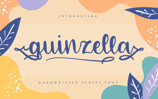 Quinzella | Handwritten Cursive Font