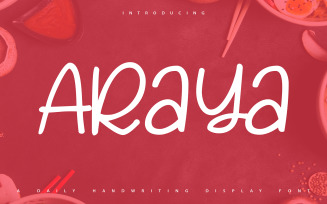Araya | Daily Handwriting Display Font