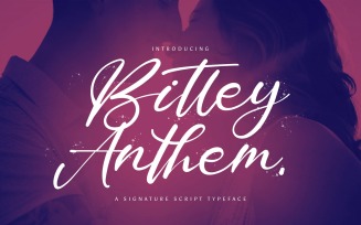 Bitley Anthem - Handwritten Font