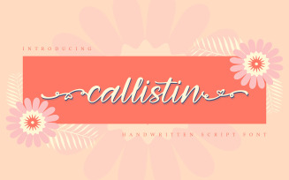 Callistin | Handwritten Cursive Font