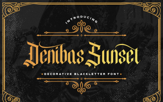 Denibas Sunset - Blackletter Font