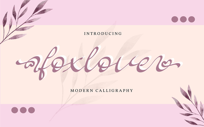 Foxlove | Modern Calligraphy Font