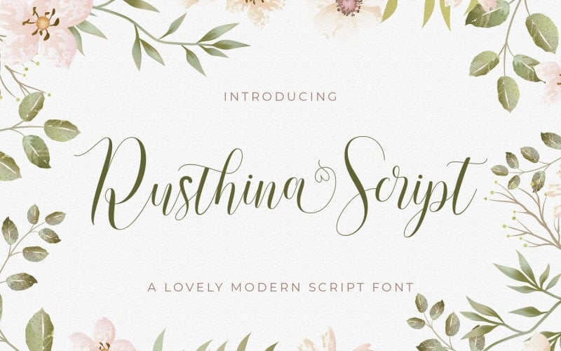 Rusthina - Love Cursive Font