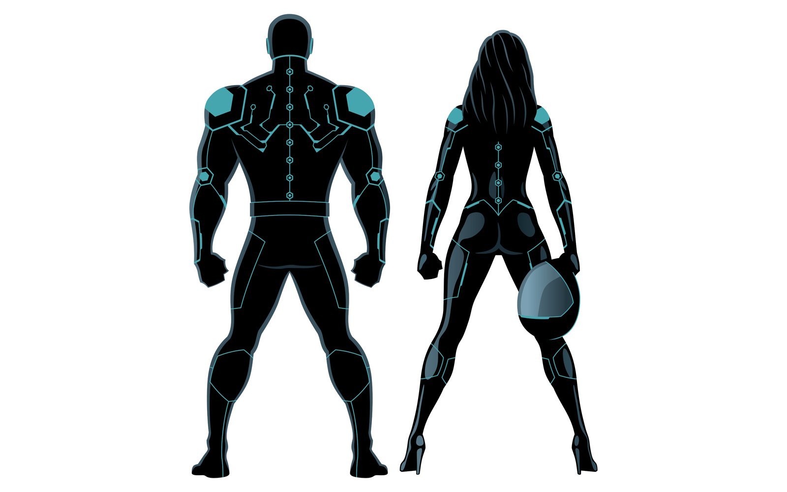 Kit Graphique #152518 Superhero Couple Divers Modles Web - Logo template Preview