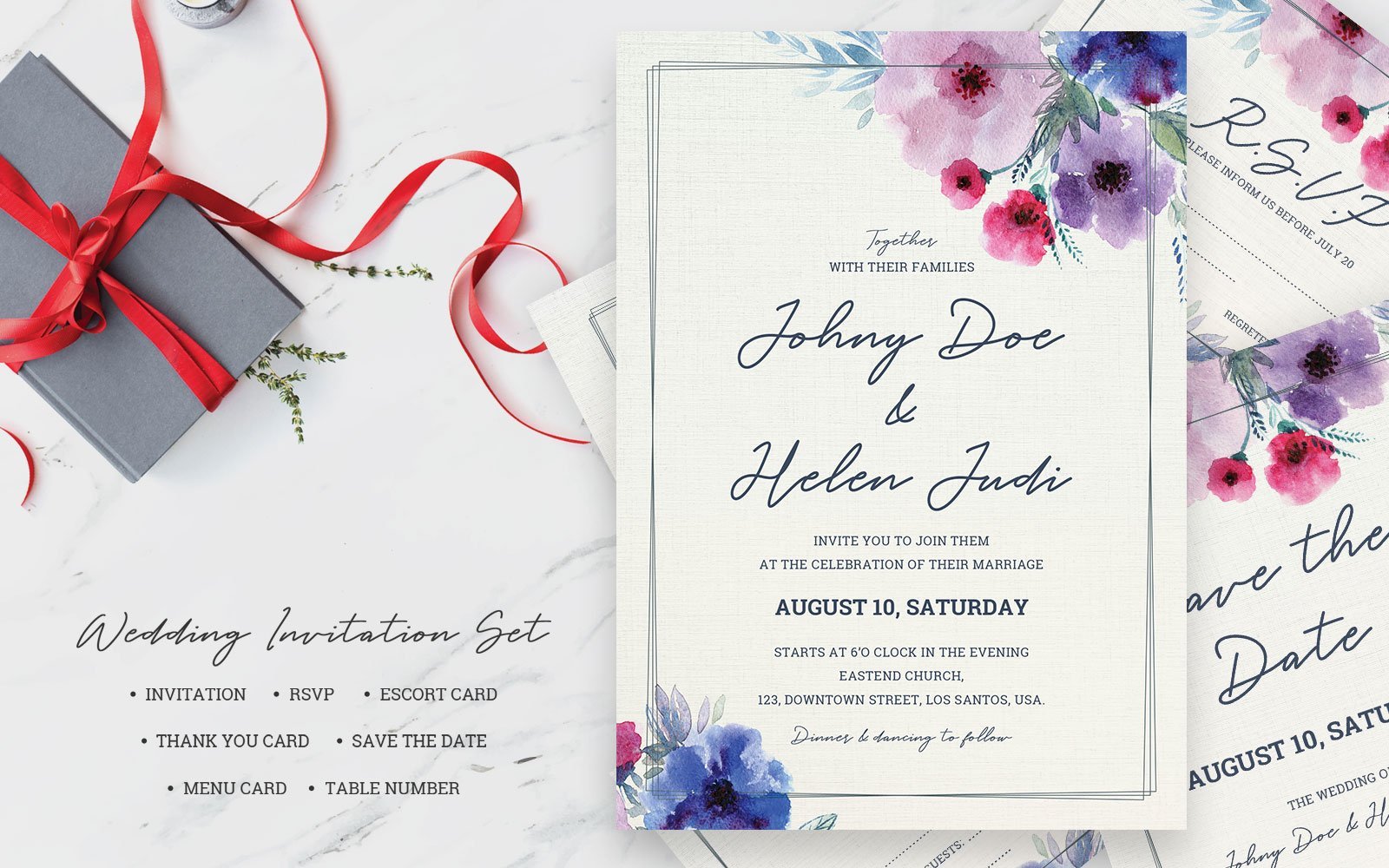 Kit Graphique #152597 Wedding Invitation Divers Modles Web - Logo template Preview