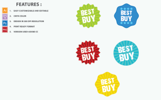 Best Buy Tag Vector Badges Design - Illustration