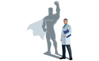 Doctor Superhero Shadow - Illustration