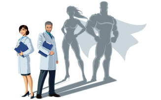 Doctor Superheroes Shadow - Illustration