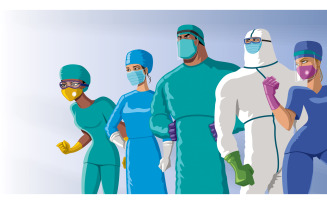 Doctors Heroes Team Dawn - Illustration