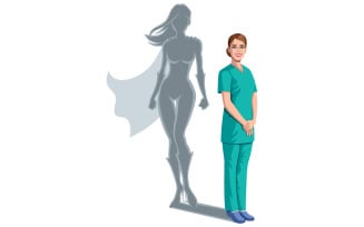Nurse Superheroine Shadow - Illustration