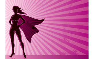 Super Heroine Background - Illustration