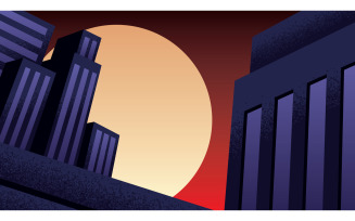 Superhero Background Night - Illustration