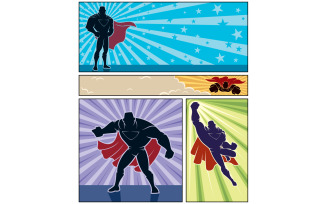 Superhero Banners - Illustration